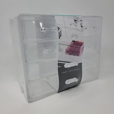 Acrylic Cosmetic Makeup Organizer Jewelry Storage Display, 2 Lg 4 Sm Drawer NEW