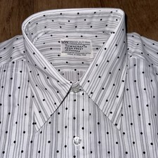 NOS Towncraft Dress Shirt Penneys Sanforized Vintage 1960s MCM Medium Mens 15.5