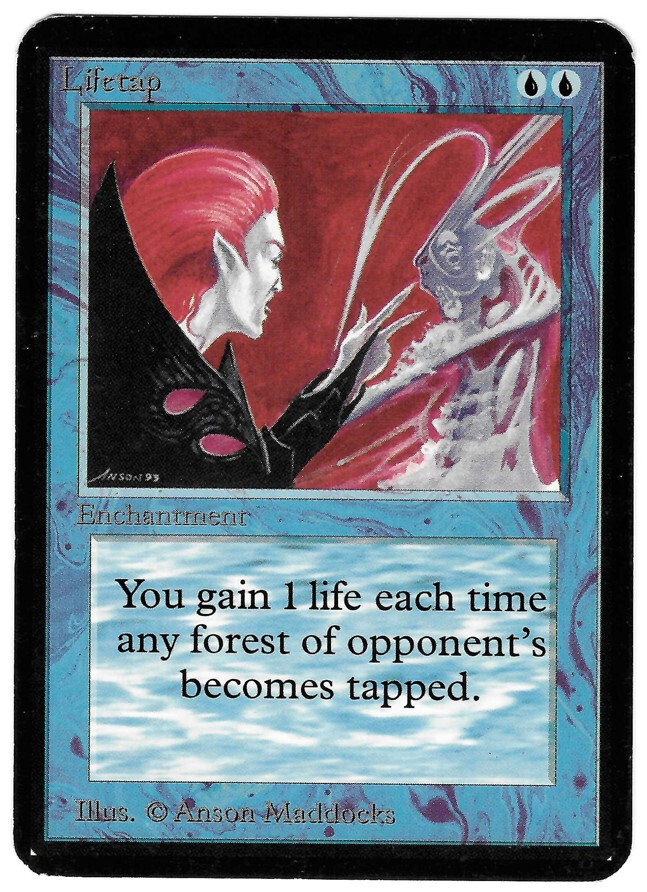 MTG Lifetap Alpha -Blue Enchantment- art by Anson Maddocks Magic