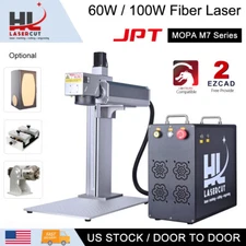 HL Laser 60W 100W JPT MOPA M7 Fiber Laser Color Marking Machine Metal Engraver