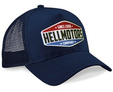 Hellmotors Trucker Cap Navy Hot Rod Oldschool Biker Rockabilly Baseball Kappe