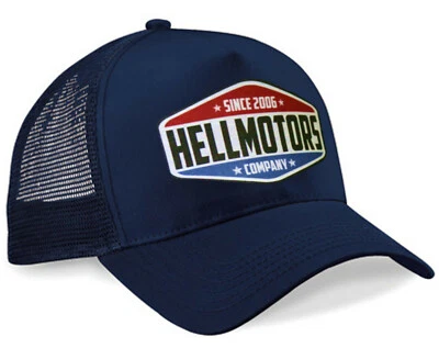 Hellmotors Trucker Cap Navy Hot Rod Oldschool Biker Rockabilly Baseball Kappe - Bild 1 von 3