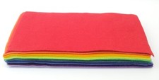 25 - 6" 12" Rainbow Colors Collection Merino Wool Blend Felt Sheets