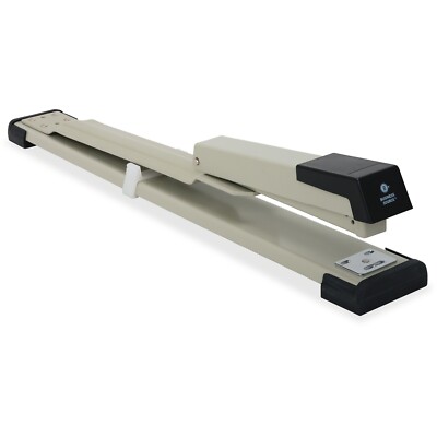 Business Source Stapler Long Reach 20 Sht Cap Putty/Gray/Black 62827