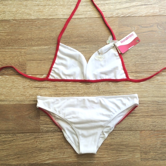 unlined white swimsuit