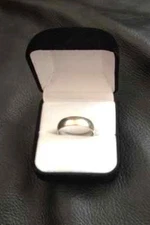 black ring box wedding velvet diamond engagement gift E3