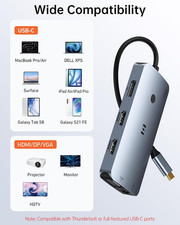 USB C Docking Station Dual Monitor Adapter, Selore Laptop Docking Station 3 M...