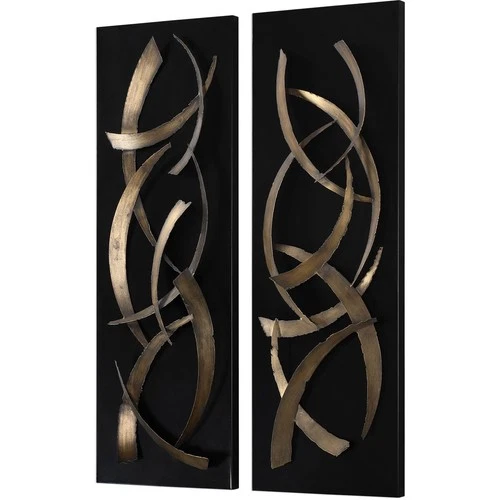 Uttermost 04139 Brushstrokes 47 X 16 inch Metal Wall Art, Set of 2 - Picture 2 of 5