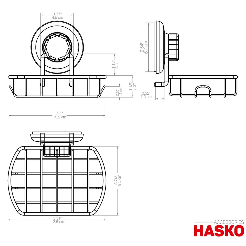 Jabonera con ganchos - Jabón de ducha con ventosa de vacío súper potente Foto 3 de 4