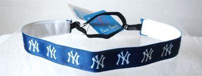 GENUINE MLB MERCHANDISE NY YANKEES SOFT GRIP ADJUSTABLE HEADBAND BANI-BANDS NWT!