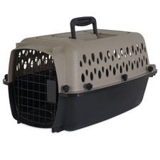 Petmate Vari Dog Kennel Portable 19.0"L x 12.5"W x 10.8"H, Taupe/Black