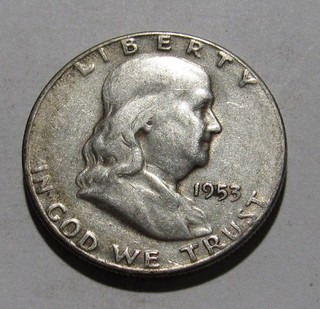1953 S Franklin Half Dollar NICE Circulated Condition 173SU