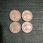 Washington Silver Quarters Lot 1943 1944 1945 1948 Circulated 25C Coins
