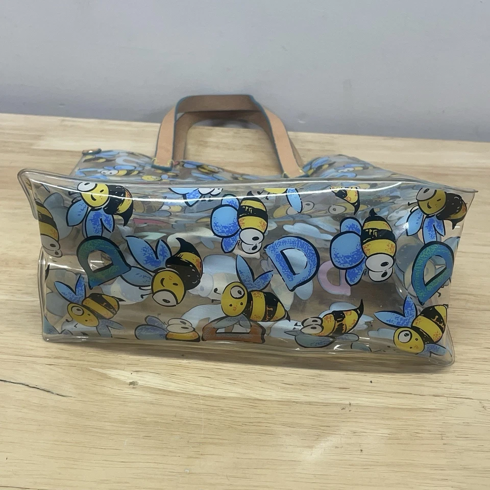 Dooney & Bourke Lunch Bag Bumble Bees and Logo Clear Lunch Bag Tote - Image 4 of 4