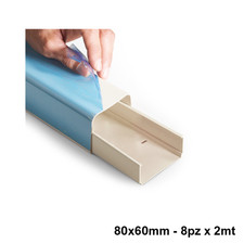 Goulotte complète 80x60mm avec film protecteur - 16m