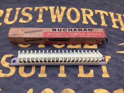 Vintage Buchanan Sectional Terminal Blocks Dovetail Base Channel Mounting