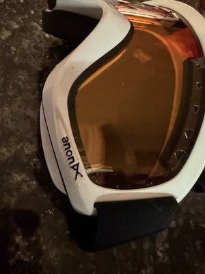Anon Adjustable White Ski Goggles Brown Lens Unisex  Skiing Snowboarding