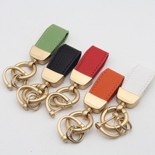 Stylish Lambskin Keychain Pendant, Leather Car Key Fob Daily Use Bag Accessory
