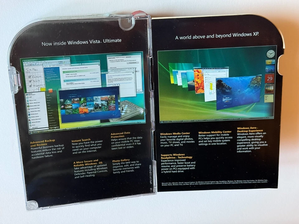 DVD completos de 32 bits y 64 bits de Microsoft Windows Vista Ultimate = CAJA AL POR MENOR = Foto 4 de 4