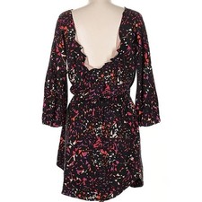 MARC BY MARC JACOBS All-Over Print Elastic Waist Long Sleeve Dress XS