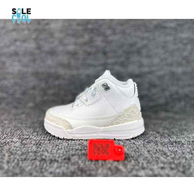 Air Jordan 3 Retro Pure Money Silver-White TD Toddler Shoes DM0968