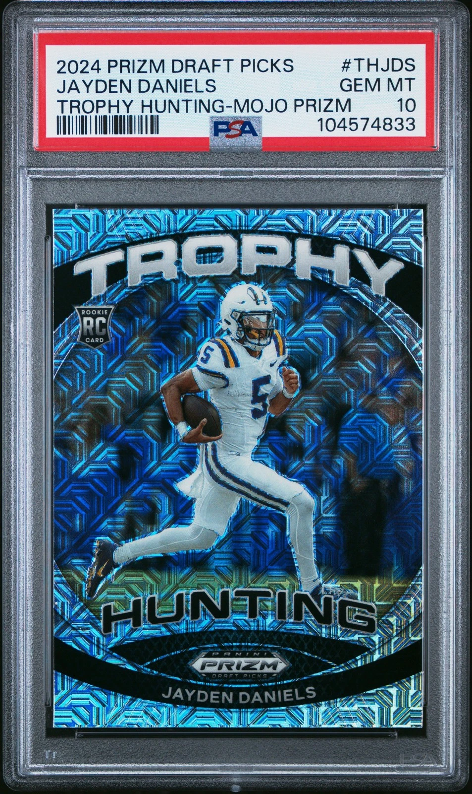Jayden Daniels Panini Prizm Draft Picks Trophy Hunting #THJDS Mojo Prizm
