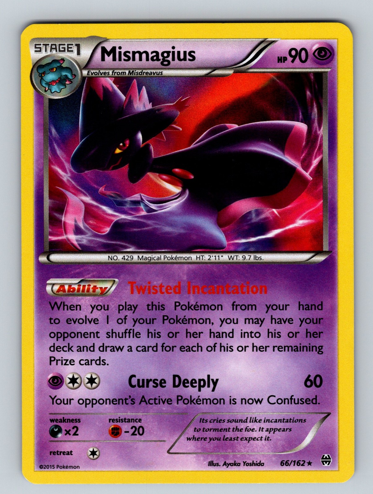 Pokemon XY - BREAKthrough #66/162 Mismagius Holo
