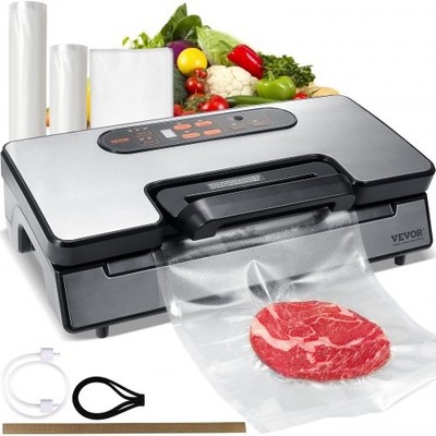 Vacuum Sealer Machine, 90Kpa 130W Powerful Dual Pump and Dual Sealing, Dry and M
