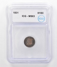 1831 Capped Bust Half Dime MS63 ICG Beautiful Tone *5177