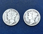 1934-P and 1934-D   Mercury Silver Dimes     Combined shipping available