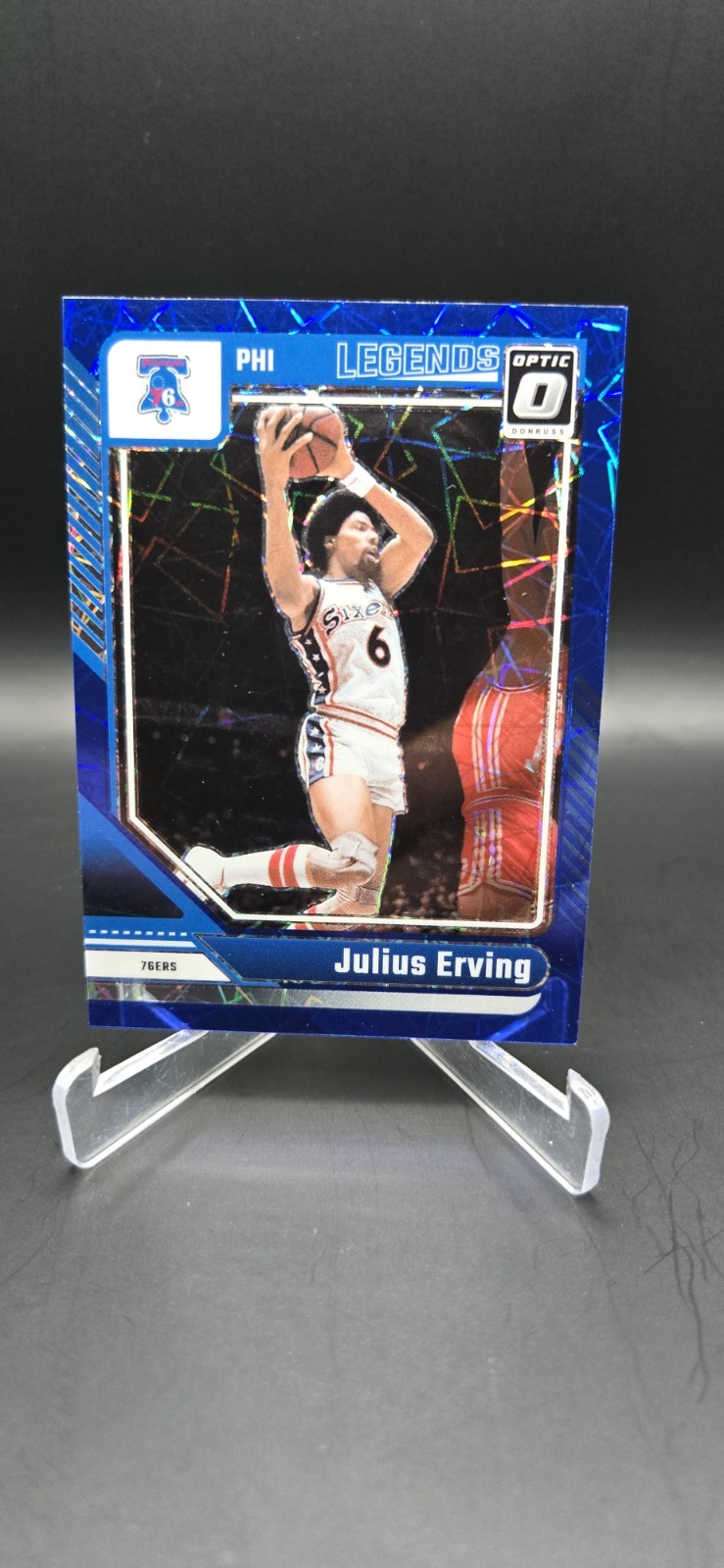 2024-25 Panini Donruss Optic - Legends Julius Erving #232 Blue Velocity Prizm