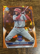 WILLIAM BERGOLLA 2023 Bowman Draft #BDC-64 Orange Sapphire Refractor /25