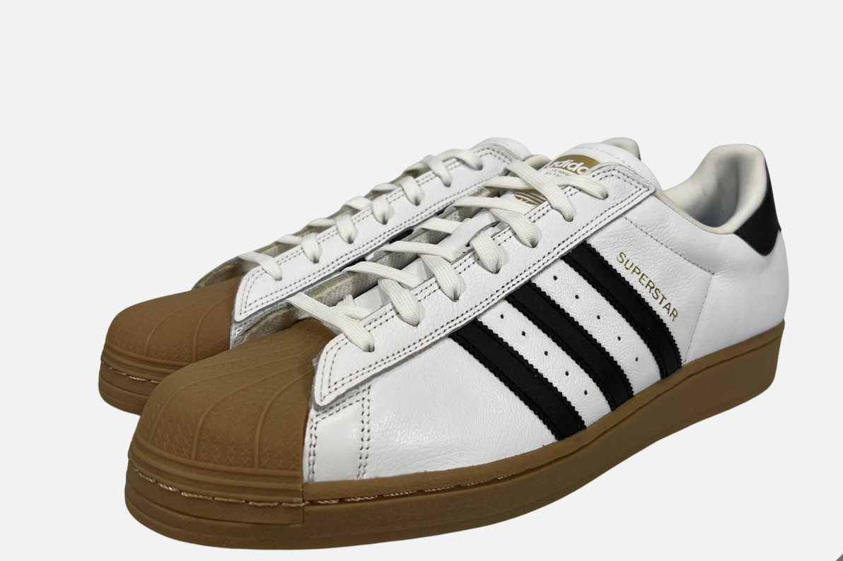 adidas Superstar ADV IE0669 White Black Gum Leather Men's Sneakers