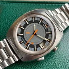 1969 Omega Memomatic Alarm Ref. 166.072 Jumbo 40mm Stainless Steel Wristwatch