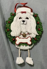 Maltese Personalized Christmas Ornament Polar X
