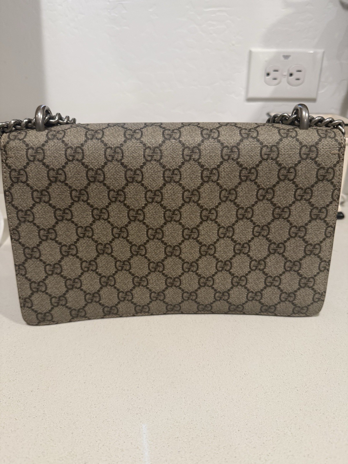 Gucci MLB Dionysus Bag Embroidered GG Coated Canvas with Python Small image 2