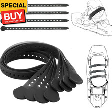 18" Classic Snowshoe Strap Kit Black Skiing Boot Wraps Ties Adjustable Snowshoes