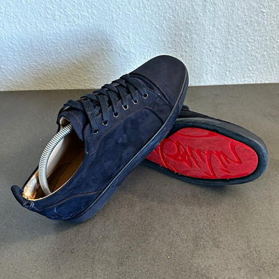 Christian Louboutin Louis Junior Herren Sneaker Wildleder blau Low Top EU 43,5