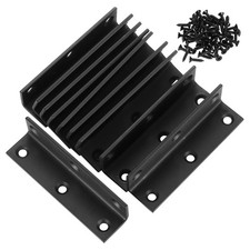 L Brackets, 10pcs Corner Braces Heavy Duty, Black L Shaped Shelf Brackets, Ri...