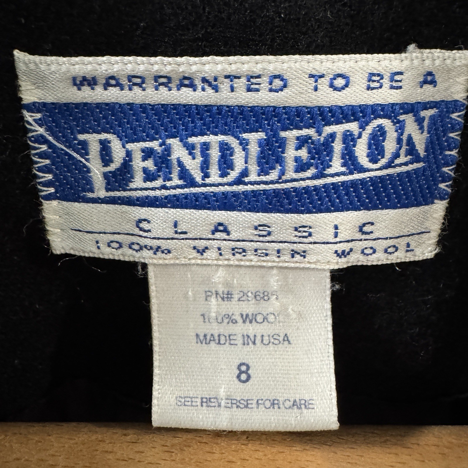 Vintage Pendleton Black 2 Button Blazer Jacket 10… - image 3