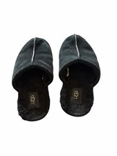 UGG Slip-On Slippers Black Suede Shearling Lined Women's US 7 EU 38