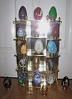 Franklin Mint Treasury of Eggs ~ Set of 17 - In Mirrored Display Stand ~ COA's