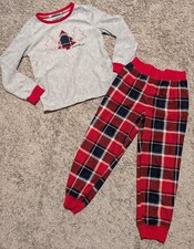 Eddie Bauer Boys Sz. 5/6 Plaid Pajama Set VGUC