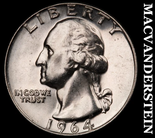 1964-D Washington Quarter- Silver- Scarce Better Date No Reserve #J3135