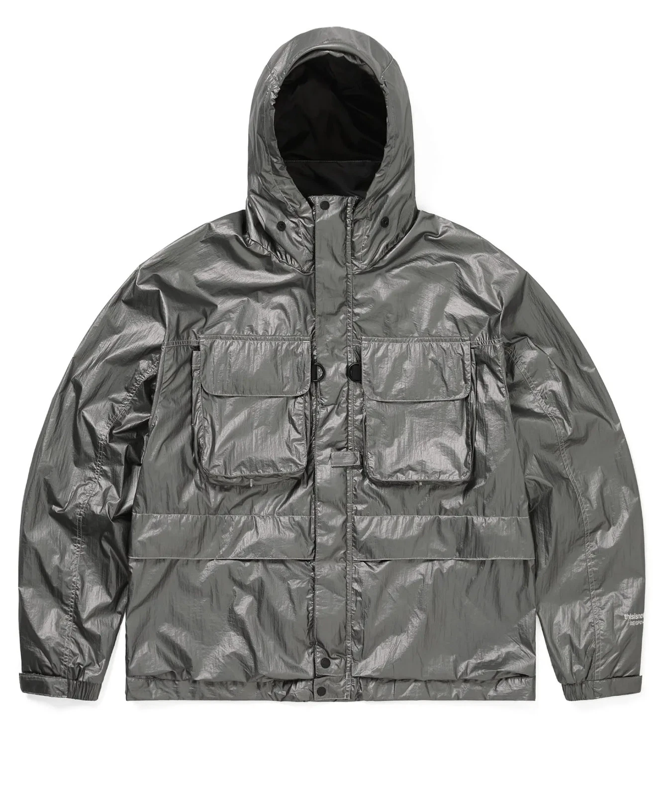 Thisisneverthat 2L Fishing Jacket Dark Silver Mens New Military Vintage