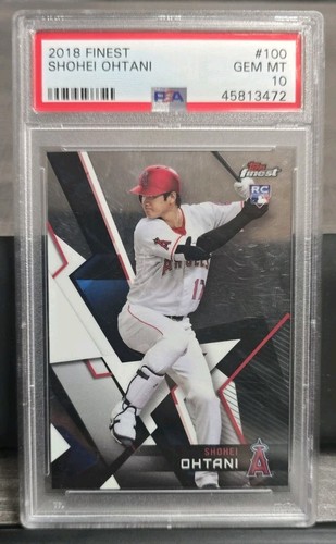 SHOHEI OHTANI 2018 TOPPS FINEST #100 CHROME Rookie LA Angels RC PSA 10 GEM 
