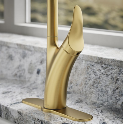 Kohler Brushed Gold Transitional Pull Down Kitchen Faucet