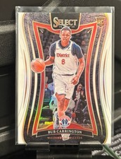 Bub Carrington 2024-25 Panini Select Mezzanine Level White RC /125 #386 Wizards