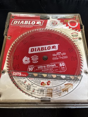 (NEW) Diablo Tools D1080X 10 in. x 80 Tooth Ultra Finish (Wood Saw Blade)