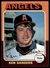 1975 TOPPS KEN SANDERS CALIFORNIA ANGELS #366 EXMT-NM